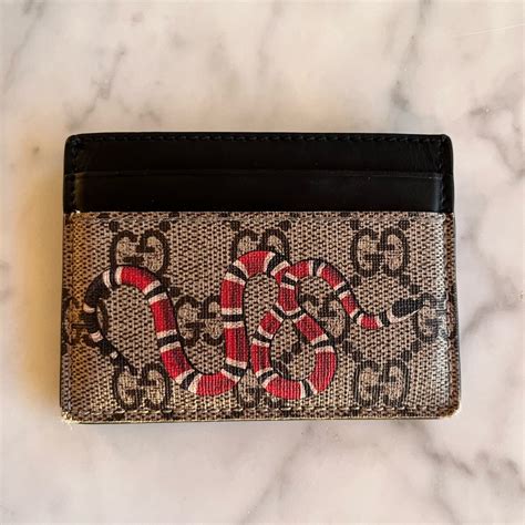 portfel gucci snake|gucci kingsnake card case.